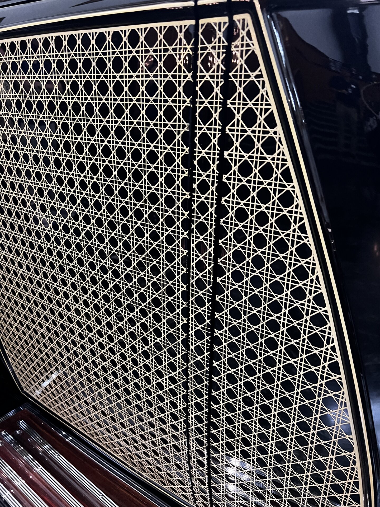 Rolls-Royce caning detail photographed first-hand by Omar Mukhtar.