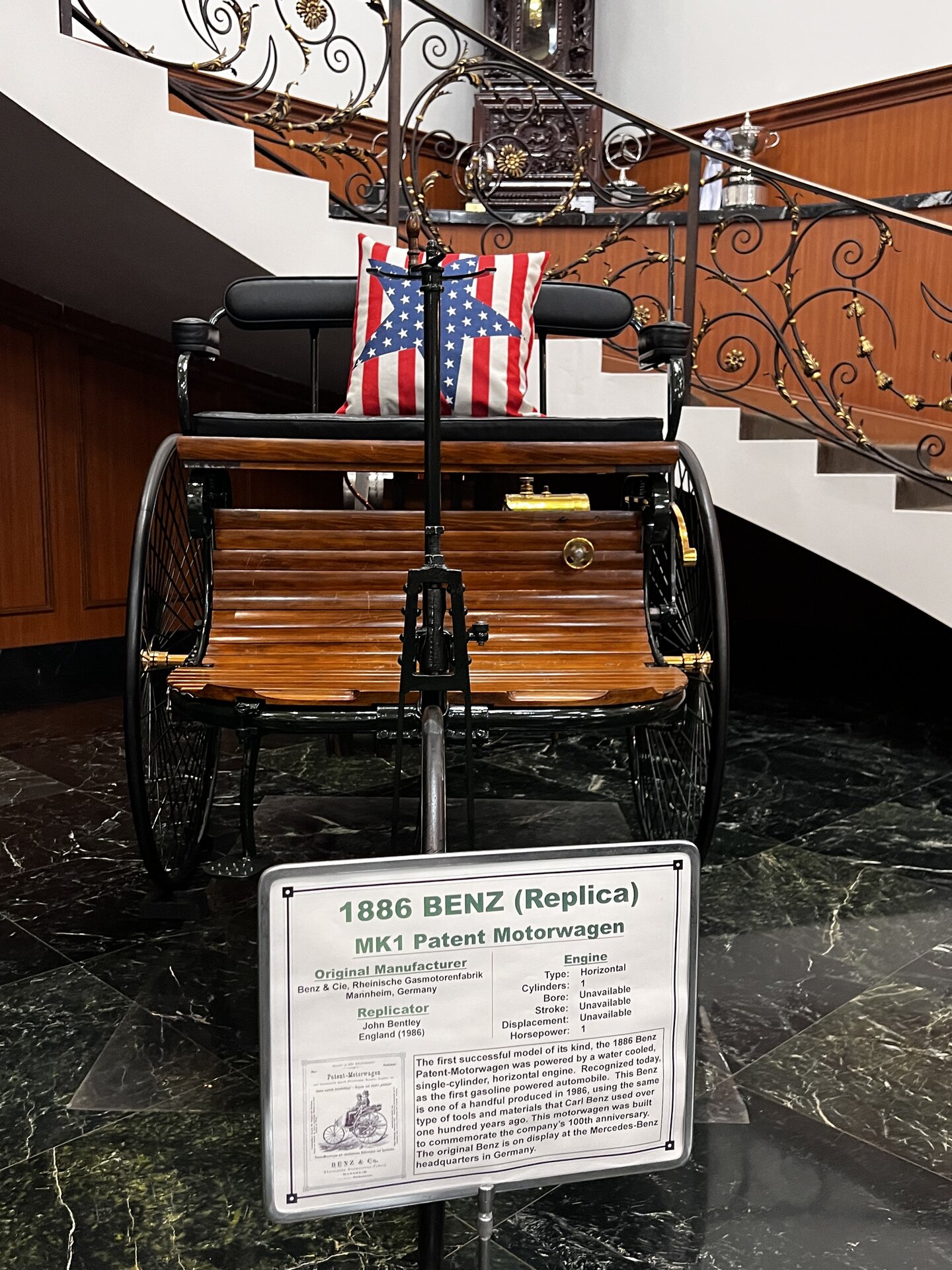 1886 Benz Patent-Motorwagen, the first automobile ever built, photographed first-hand by Omar Mukhtar.